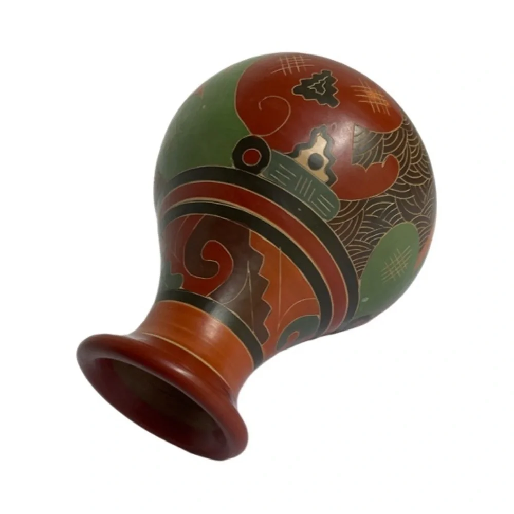 Nicaraguan San Juan de Oriente Art Clay Pottery Clay Hand Painted. Circa 1980’s